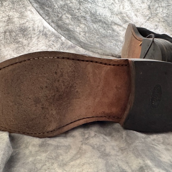 Thom Browne Black Suede Chukka Boots with Red-White-Blue Heel Loop - Picture 4 of 4